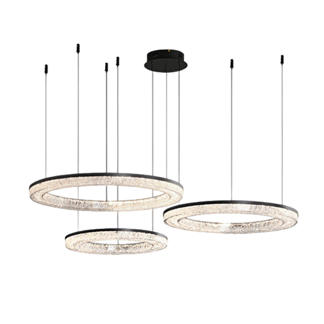Circle Pendant Light Luxury Ring Chandelier Art Decor