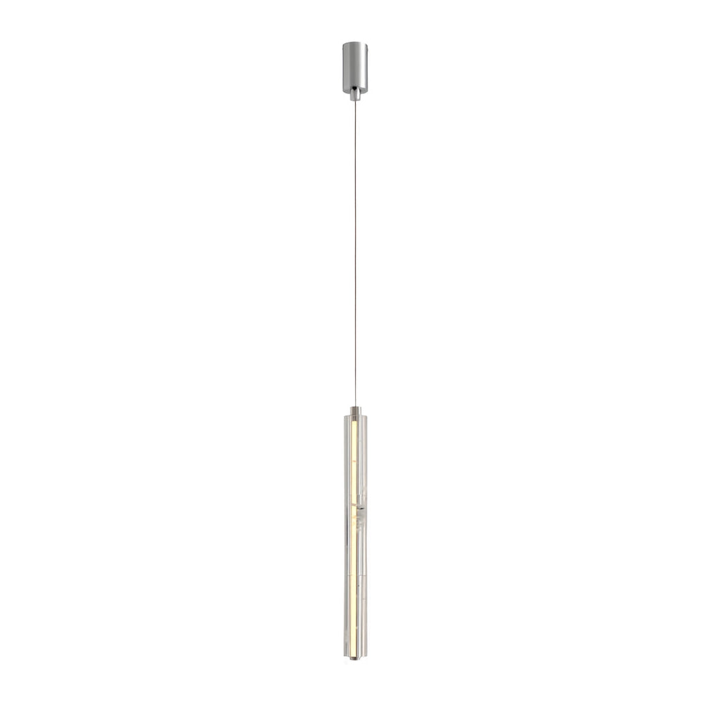 Modern Crystal Pendant Light Linear Ceiling Fixture Minimalist Design