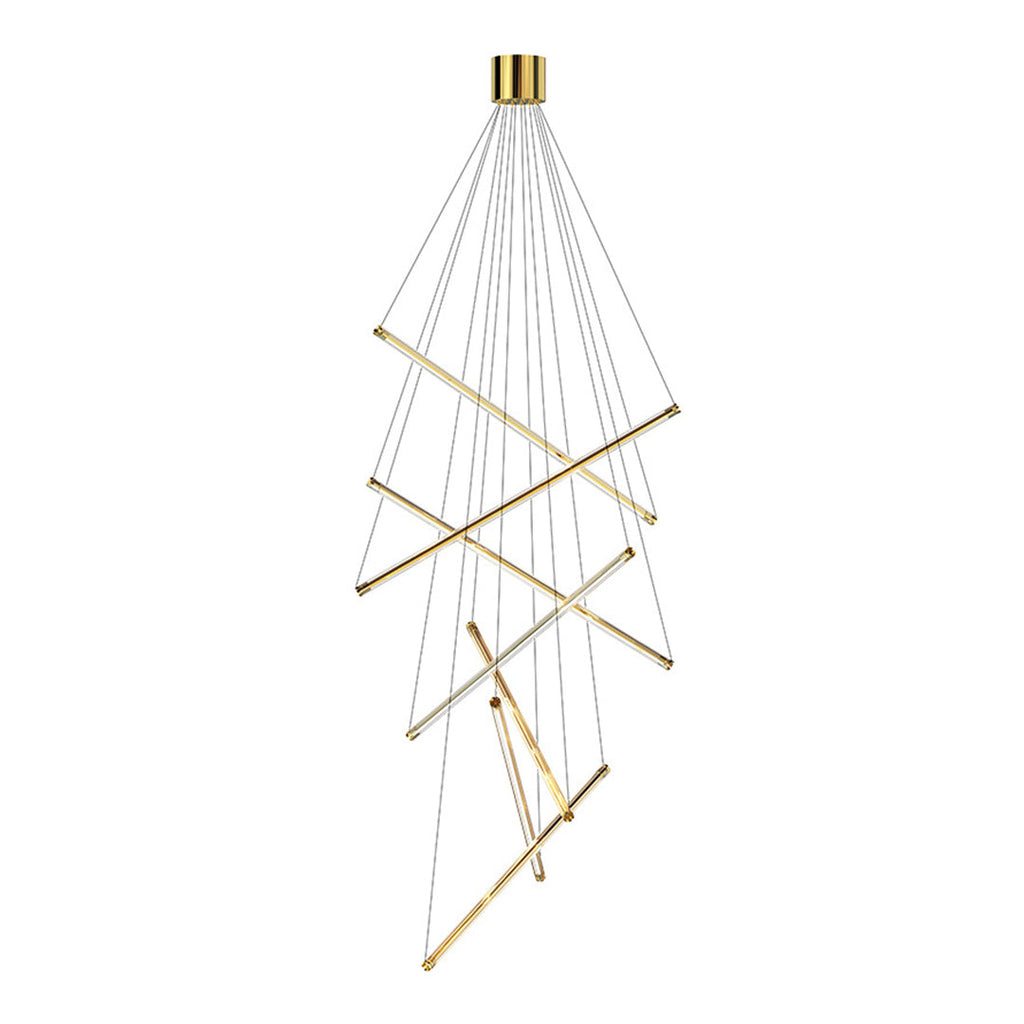 LED Linear Chandelier - Nordic Minimalist Lighting, Modern LED Pendant Light, Sleek Design, Home Decor Lighting, Energy-Efficient Chandelier, Contemporary Ceiling Fixture, Adjustable Length LED Light