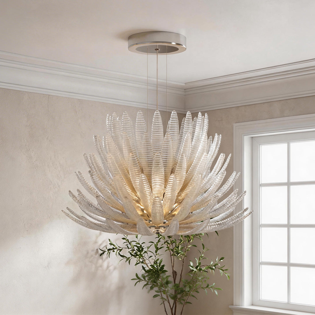 Deco Chandelier Luxury Stainless Steel Glass Ceiling Light