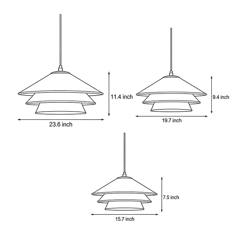 Tiered Parchment Paper Pendant Light - Multi-Layer Lamp for Elegant Decor