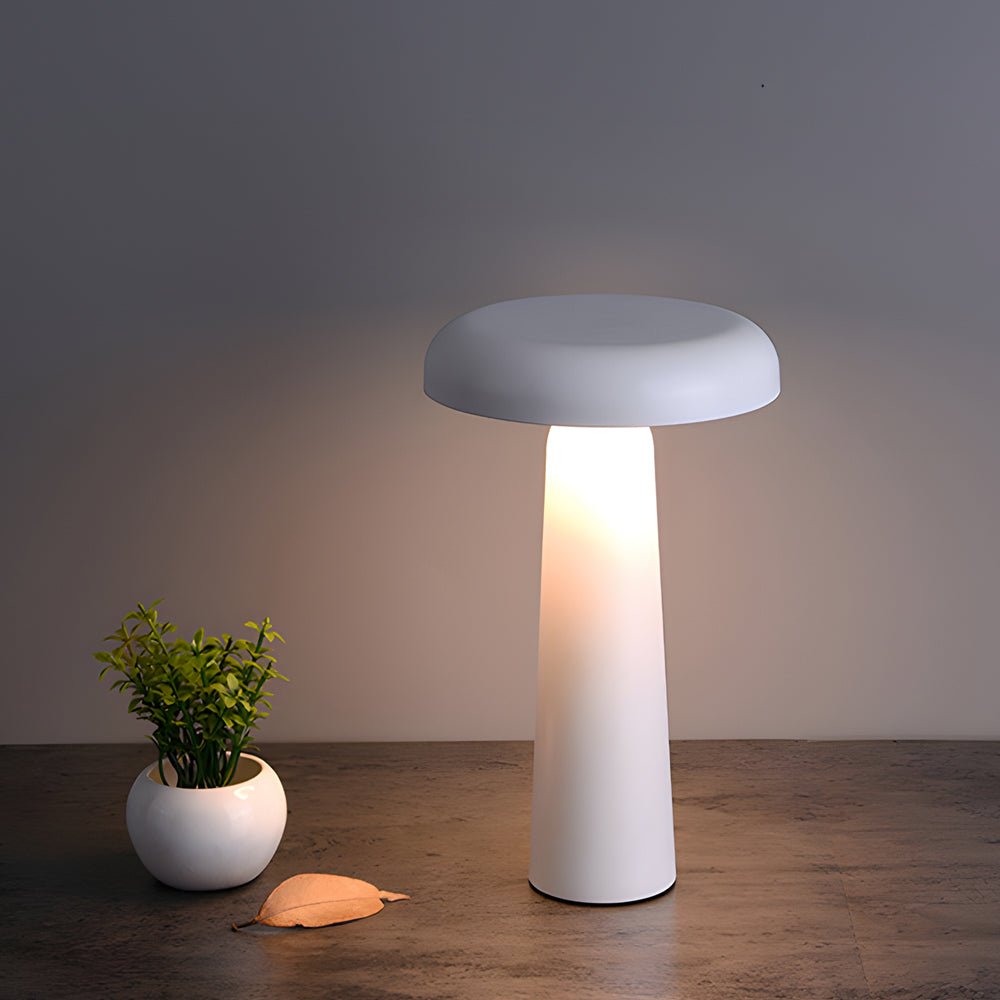 Mushroom Shaped USB-Rechargeable Modern Table Lamp - Stylish Lighting for Home and Office