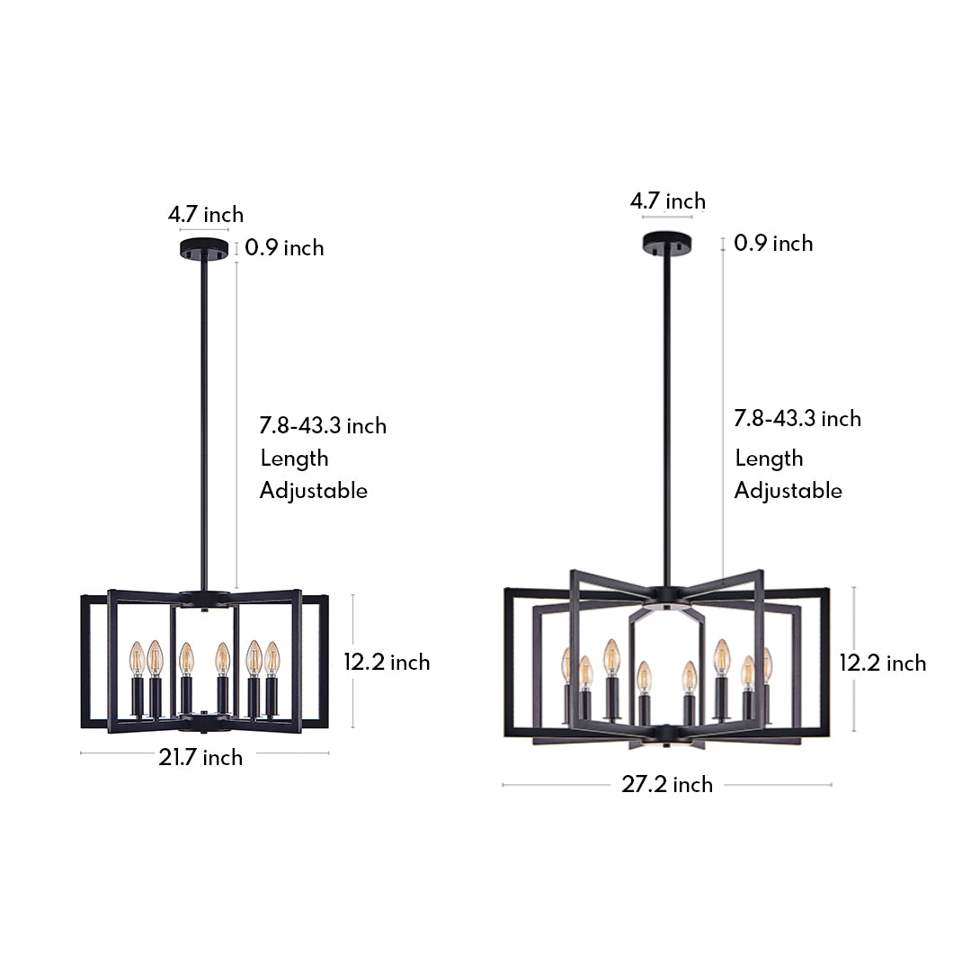 Candle Chandeliers Industrial Multi-Head Ceiling Lights
