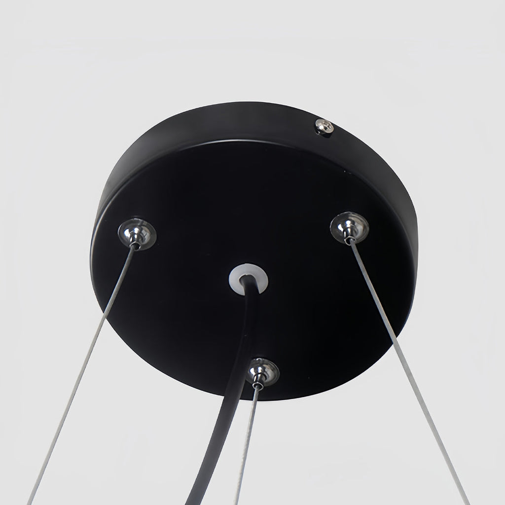 Black Modern Triangular LED Chandelier - Creative Ceiling Light