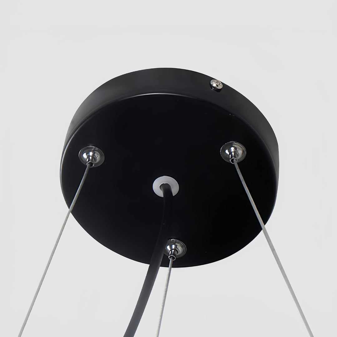 Black Modern Triangular LED Chandelier - Creative Ceiling Light