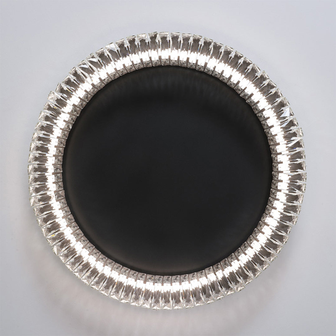 Black Ceiling Flush Mount Light - Italian LED Round Eye-Protecting Lamp