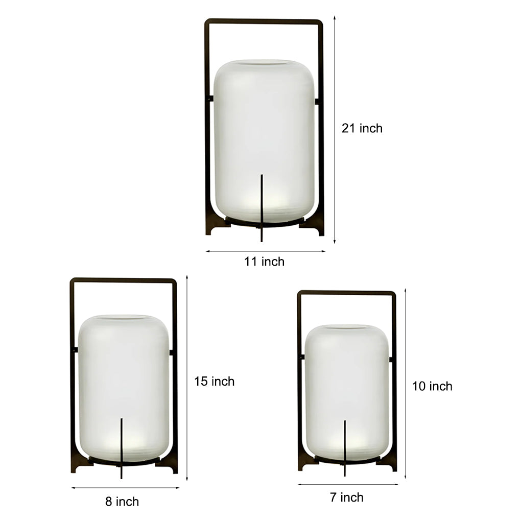 Outdoor Modern Handle Lantern - Waterproof LED Light for Patio & Garden