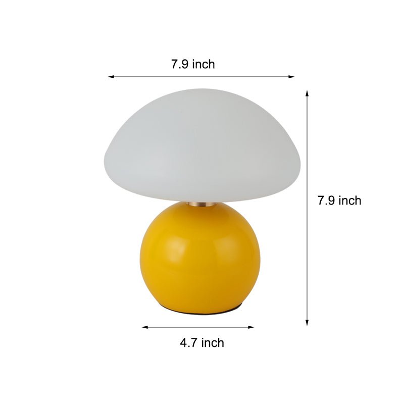 Touch Control Acrylic Mushroom Lamp - Cute Kids Night Light with Metal Ball Design
