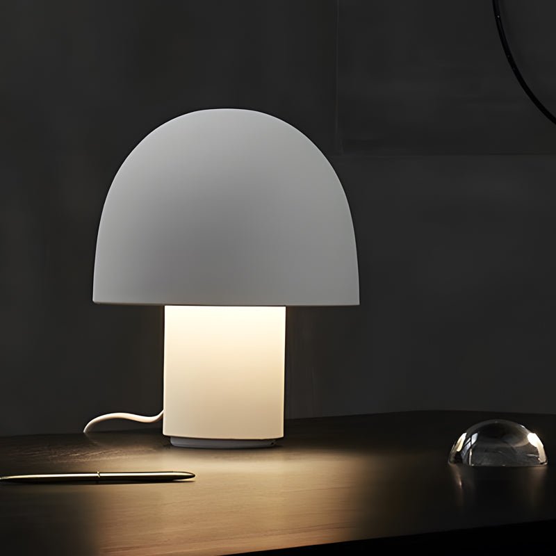 Touch-Control Dome Mushroom Frosted Ambient Lamp - Stylish Table Lighting for Modern Decor, LED Night Light, Home and Office Use