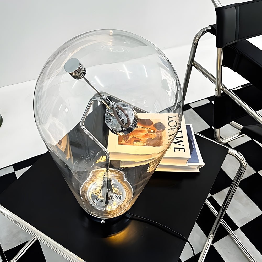 Touch-Dimming Glass Bulb Desk Lamp with Magnetic Control - Industrial Home Office Lighting