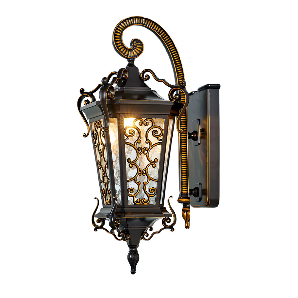 Antique Waterproof Outdoor Wall Sconce - European Lantern Design