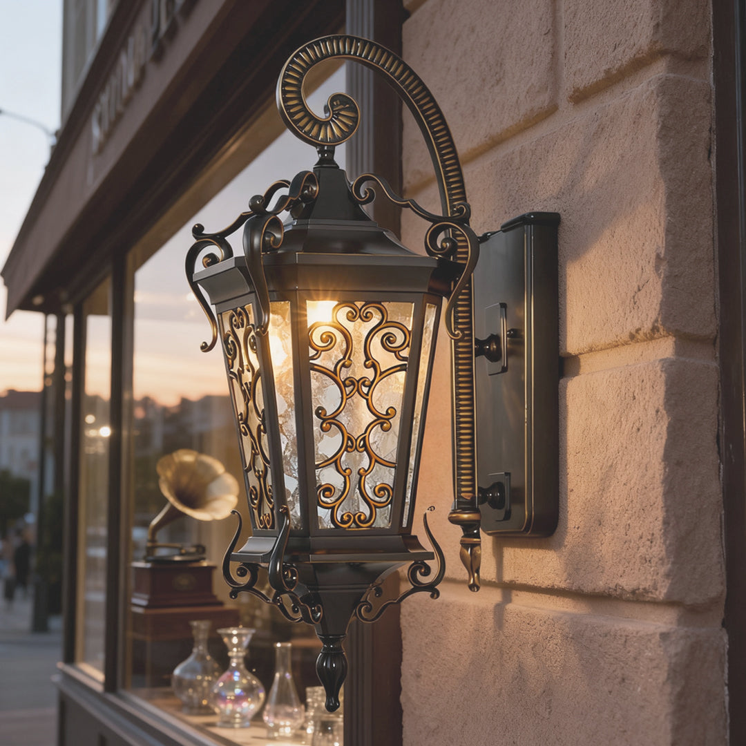Antique Waterproof Outdoor Wall Sconce - European Lantern Design