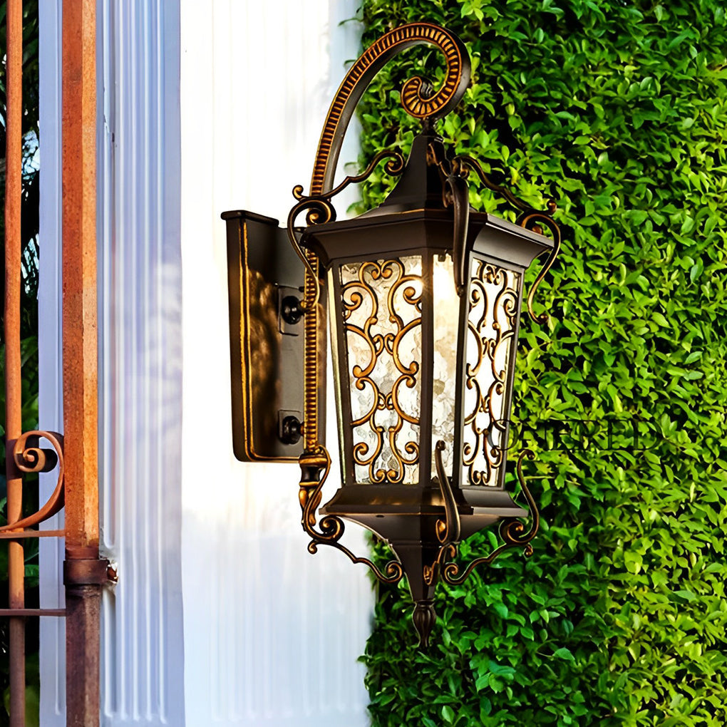 Antique Waterproof Outdoor Wall Sconce - European Lantern Design