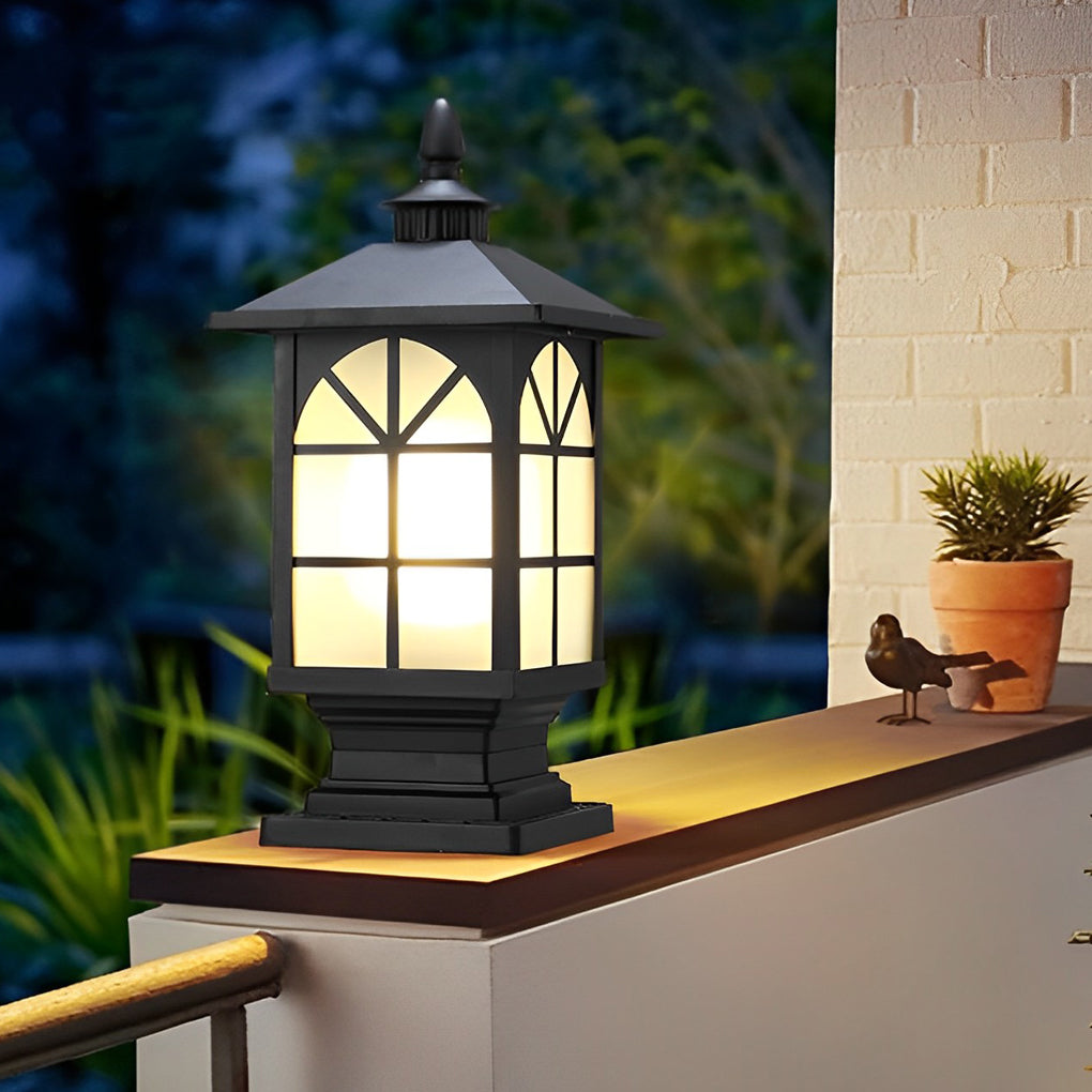 Modern Waterproof Street Light Pillar - Retro Outdoor Lighting Solution