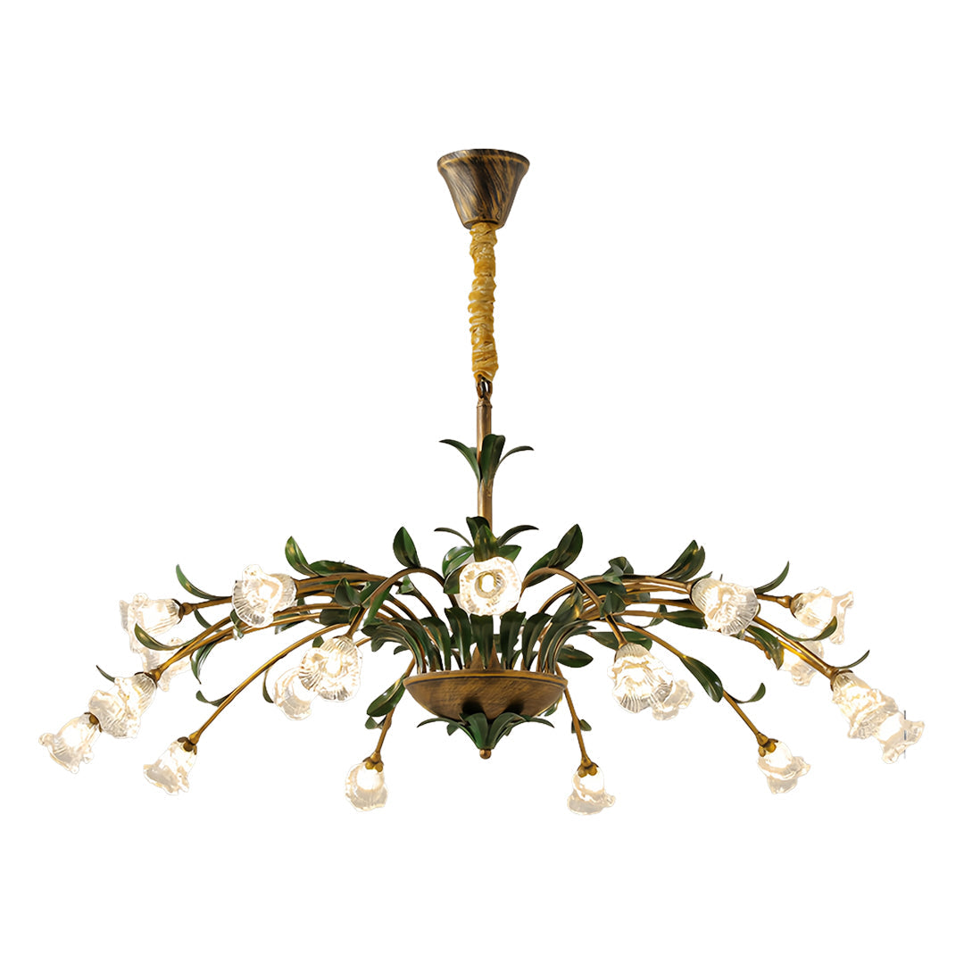 Vintage Floral Chandelier Rustic Branch Ceiling Light