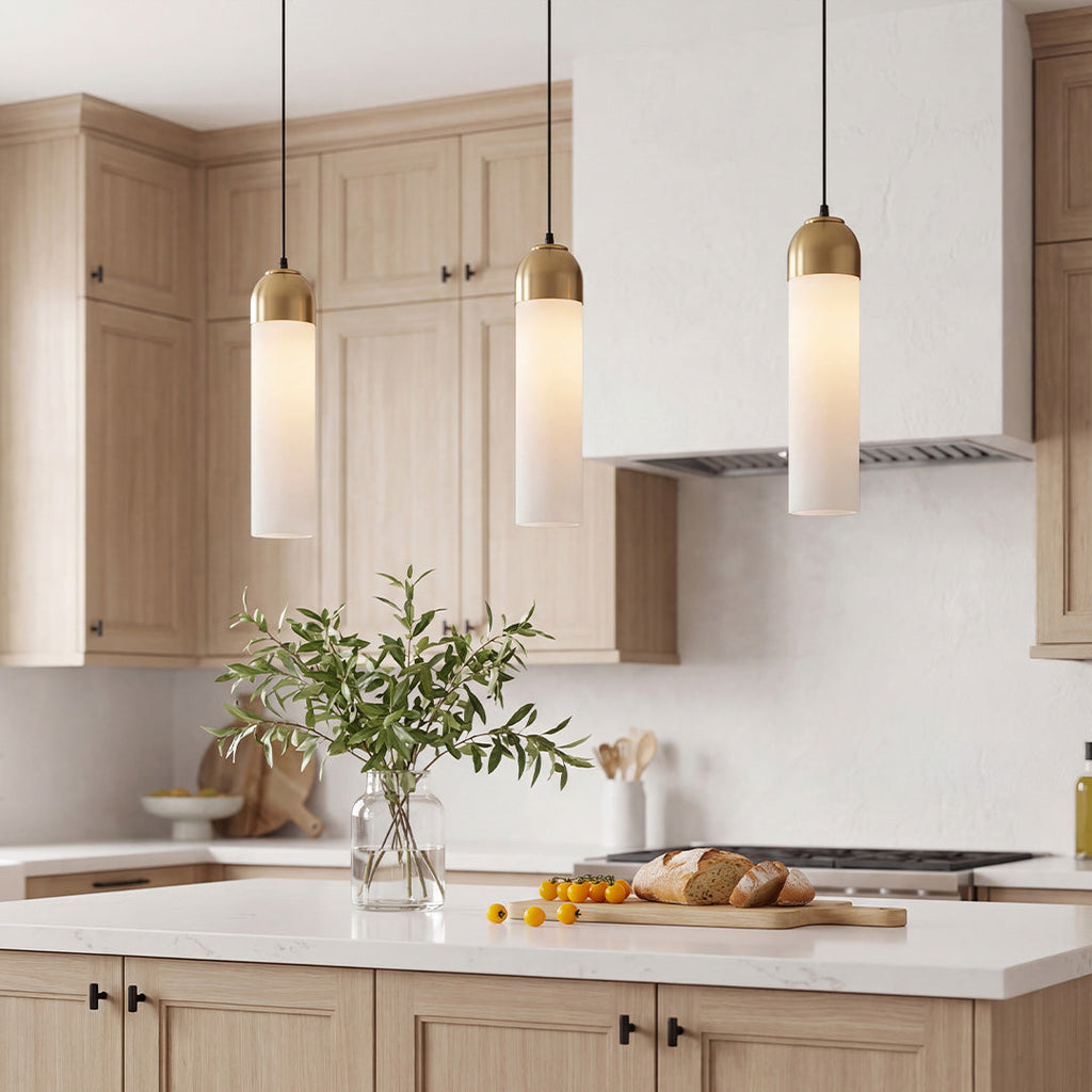 Nordic Simple Tube Glass Pendant Light Chandelier