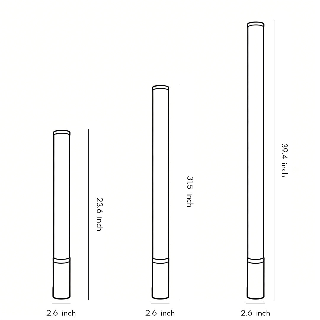 Modern Acrylic LED Tube Landscape Light - Cylindrical Outdoor Lighting