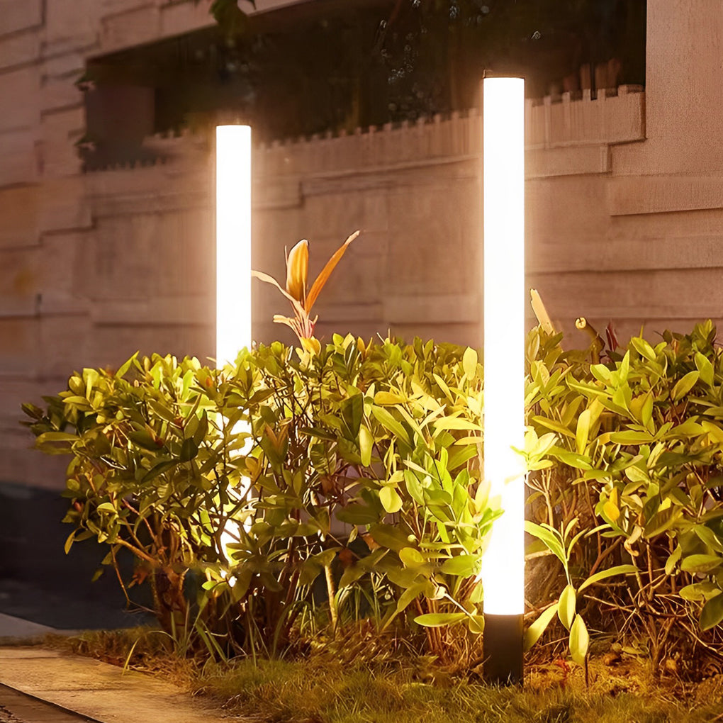 Modern Acrylic LED Tube Landscape Light - Cylindrical Outdoor Lighting