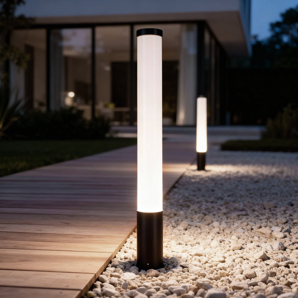 Modern Cylindrical Acrylic LED Tube Landscape Light