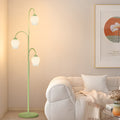 Tulip Arc Floor Light - French Three-Light Iron Lamp