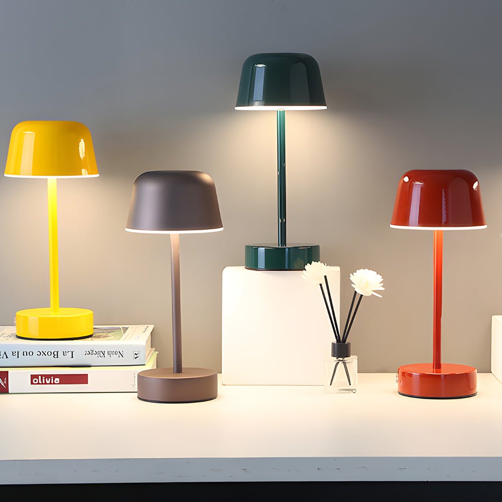 **Tunable Metal Finish Hat-Style Table Lamp**

Illuminate your space with our Tunable Metal Finish Hat-Style Table Lamp, designed for modern aesthetics and practical functionality. This stylish table lamp features an adjustable metal finish that complemen