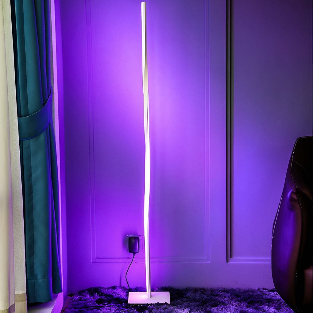 49 Inch LED Twisted Floor Lamp - Modern Lighting for Living Room, Adjustable Brightness, Energy Efficient Design, Home Décor Accent