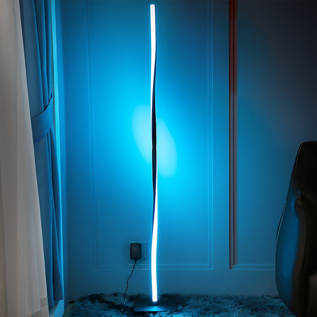 49 Inch LED Twisted Floor Lamp - Modern Lighting for Living Room, Adjustable Brightness, Energy Efficient Design, Home Décor Accent