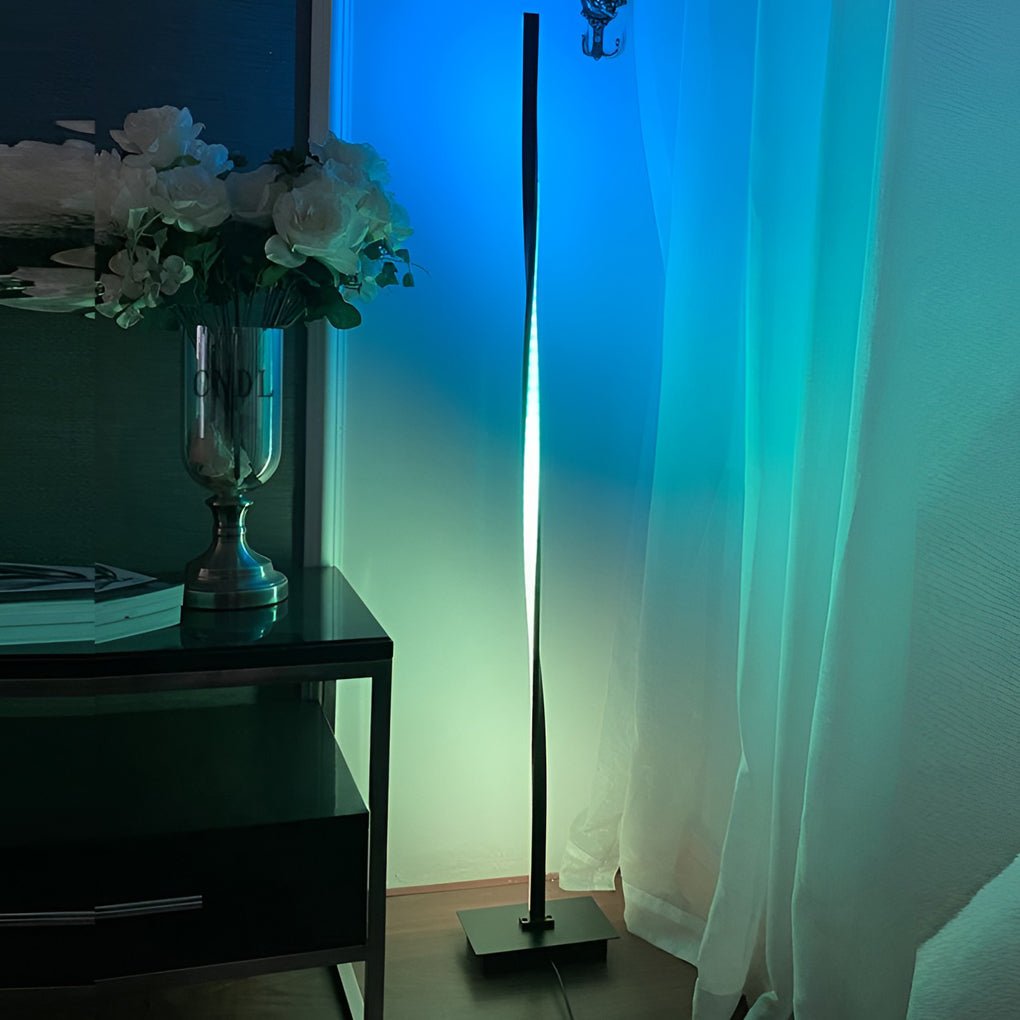 49 Inch LED Twisted Floor Lamp - Modern Lighting for Living Room, Adjustable Brightness, Energy Efficient Design, Home Décor Accent