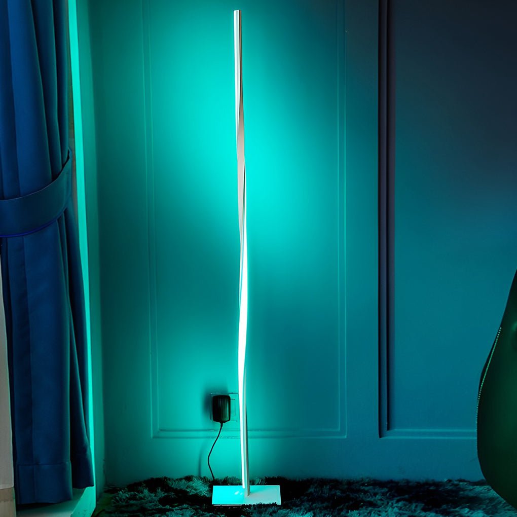 49 Inch LED Twisted Floor Lamp - Modern Lighting for Living Room, Adjustable Brightness, Energy Efficient Design, Home Décor Accent