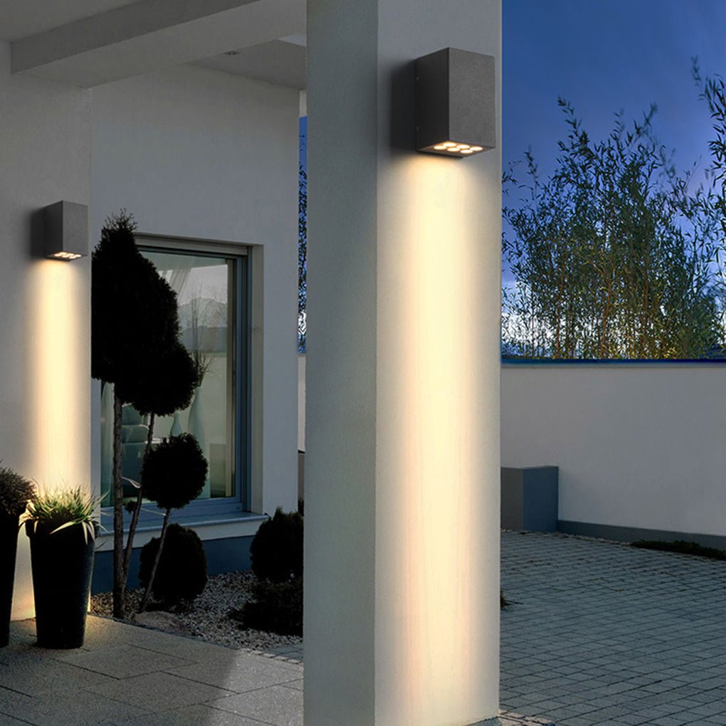 Waterproof LED Courtyard Wall Lights - Outdoor Up & Down Lighting