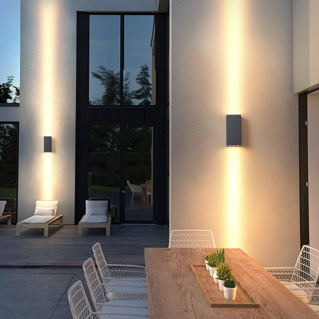 Waterproof LED Courtyard Wall Lights - Outdoor Up & Down Lighting