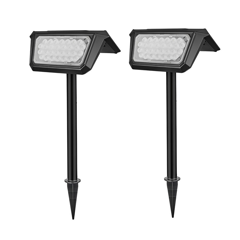 Modern LED Solar Path Lights - Outdoor Black Lawn Lamp