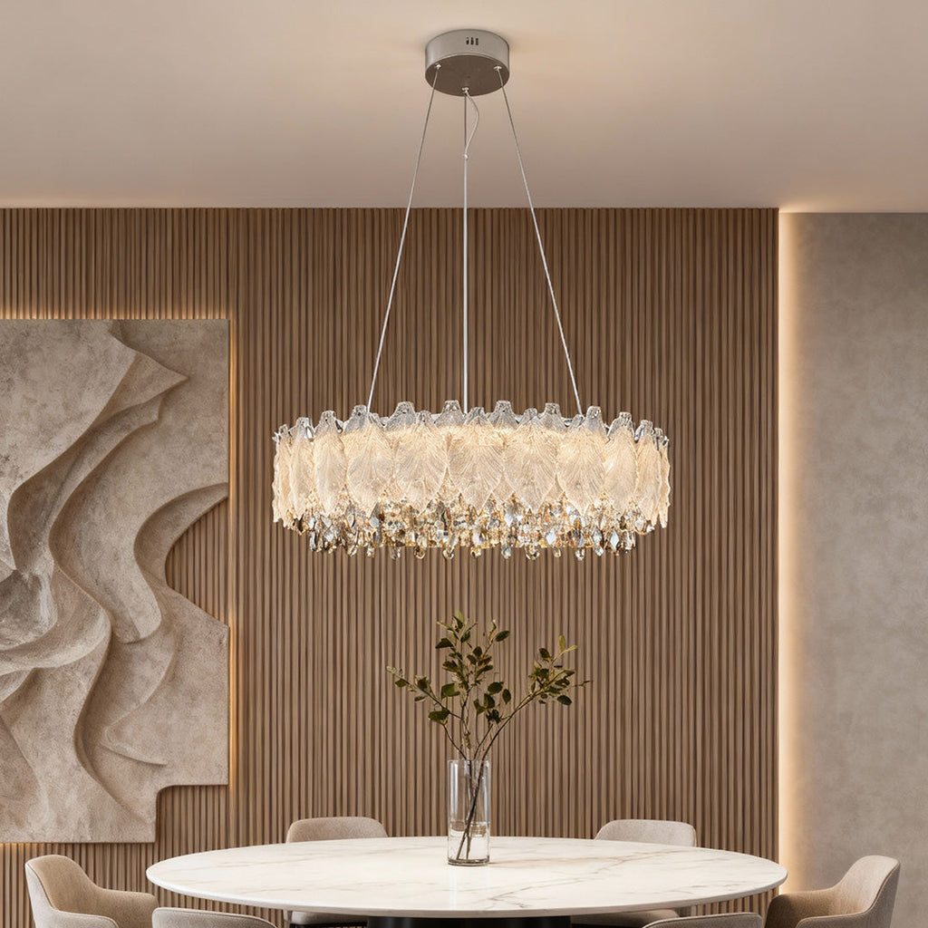 Country French Gold Crystal Chandelier Ceiling Light