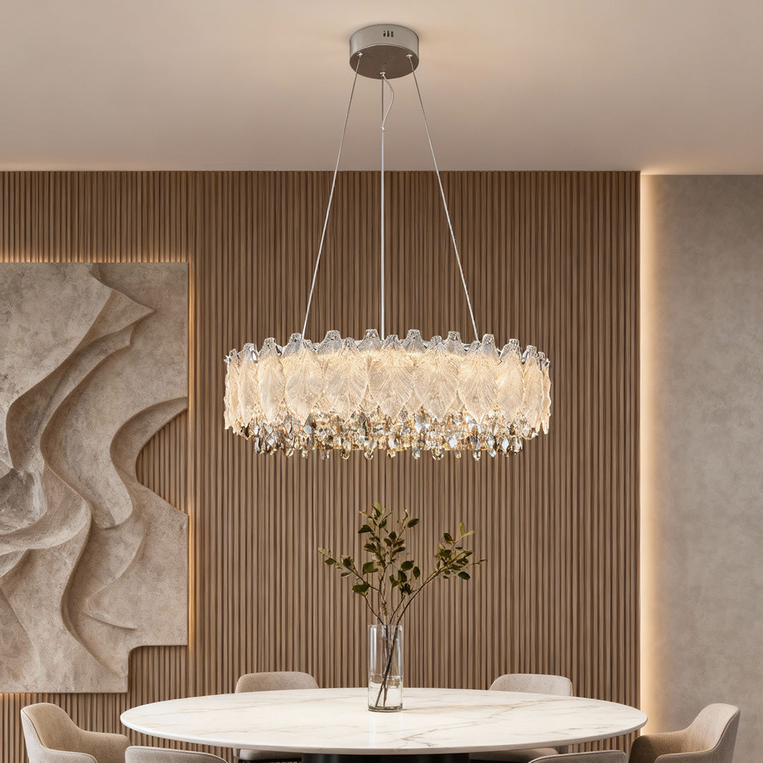 Country French Gold Crystal Chandelier Ceiling Light