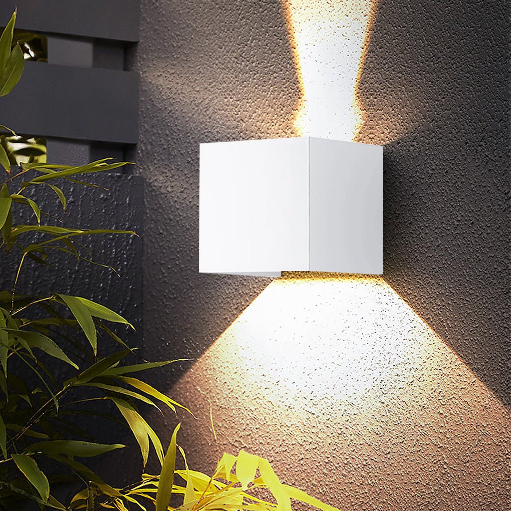 Modern Square Up Down Waterproof Wall Sconce Light