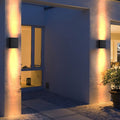 Modern Square Up Down Wall Light - Illuminated LED Lamp for Contemporary Decor