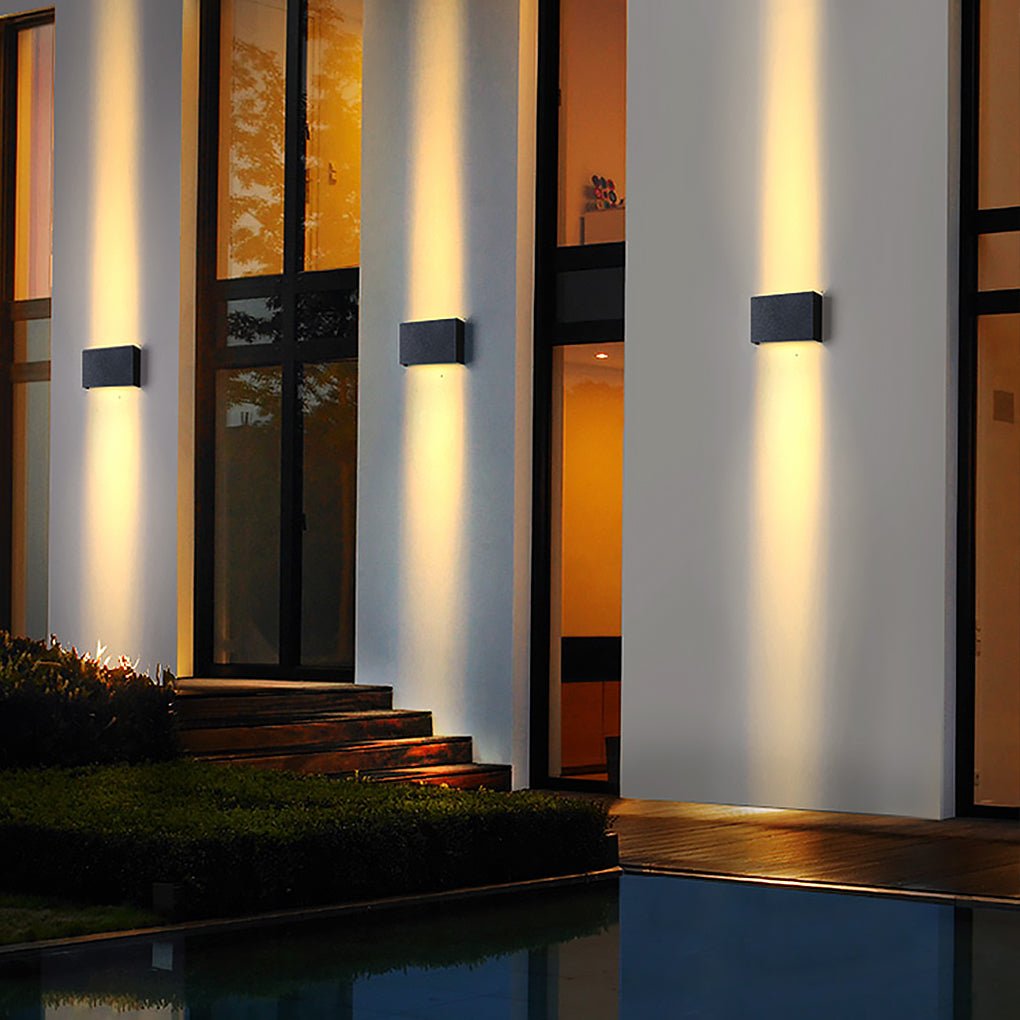 Modern Square Up Down Wall Light - Illuminated LED Lamp for Contemporary Decor