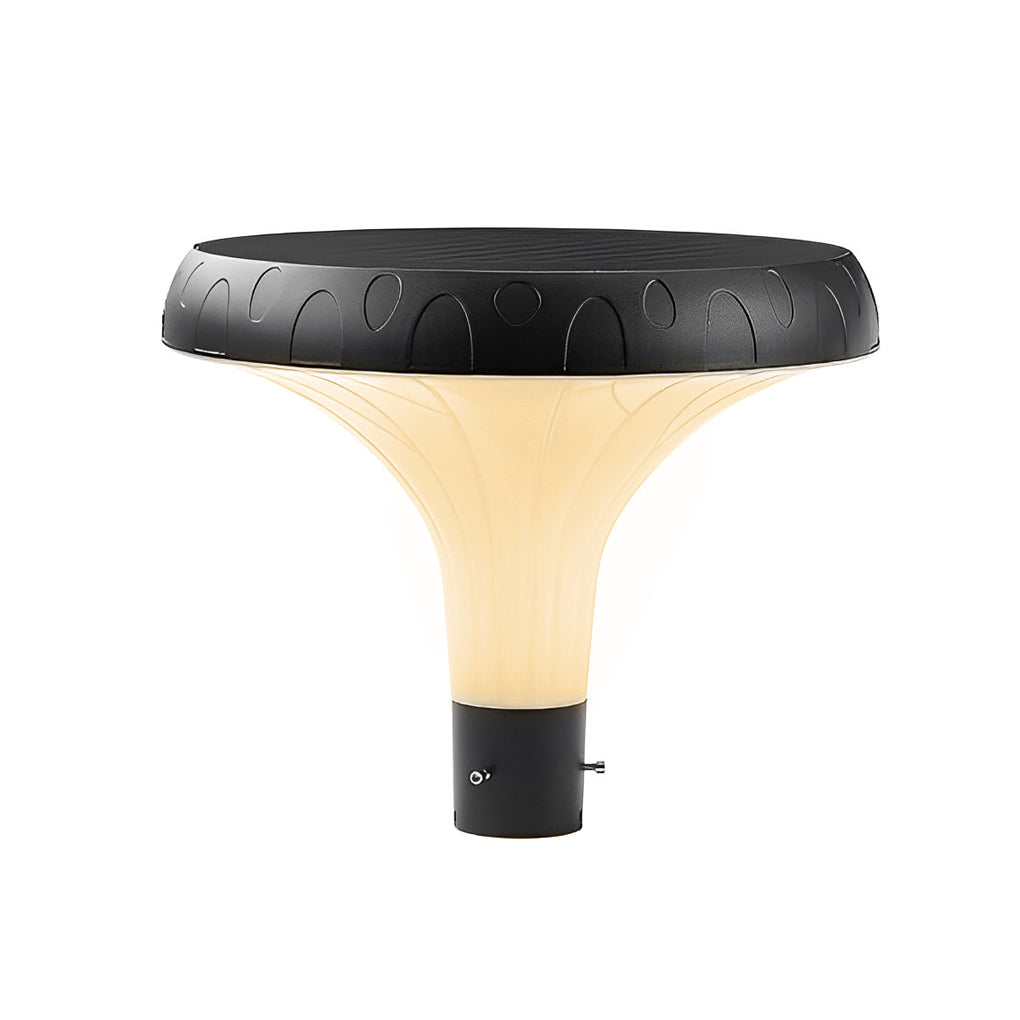 UFO Solar Street Light Waterproof Black LED Pole Lamp