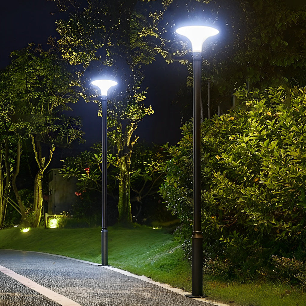 UFO Solar Street Light Waterproof Black LED Pole Lamp