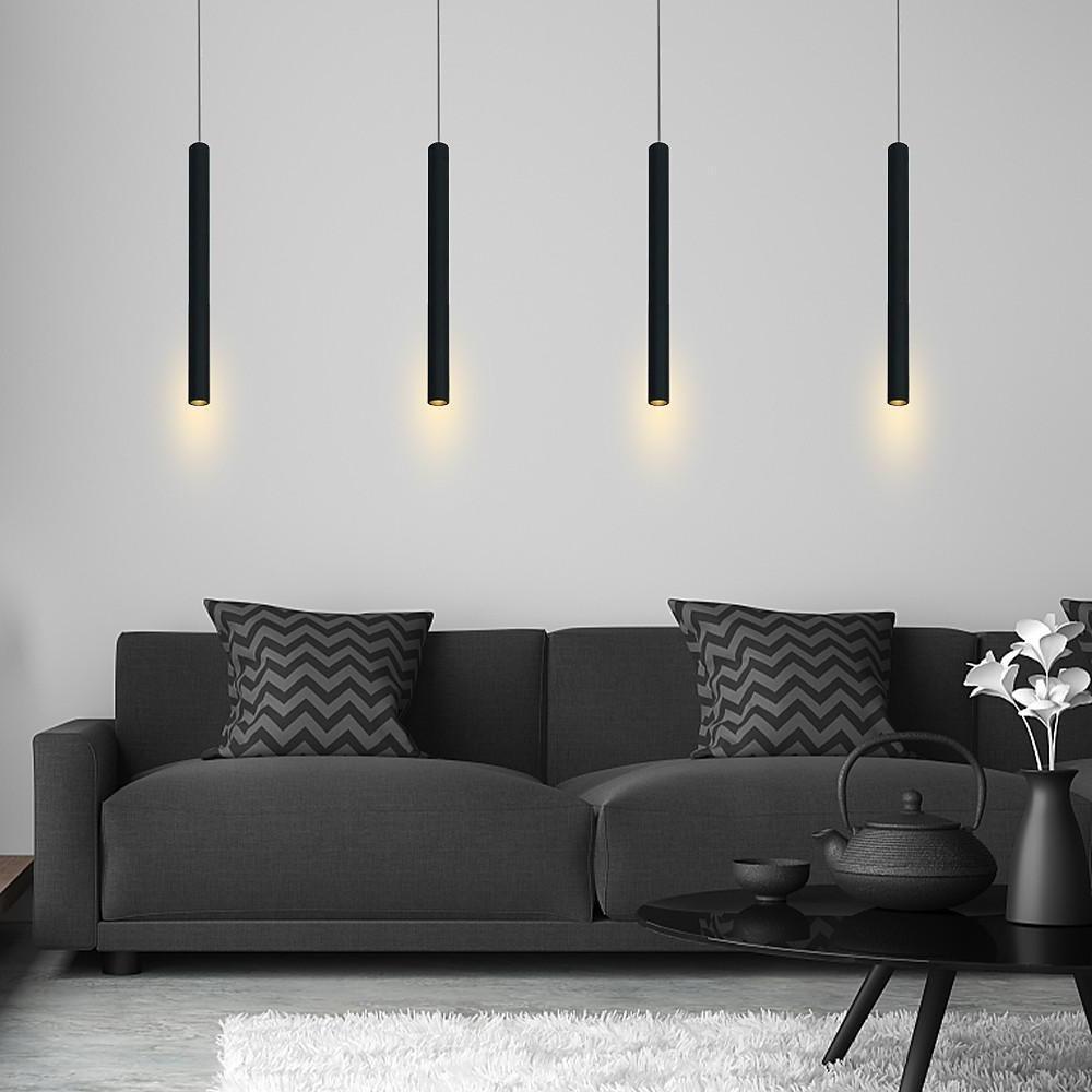 Mini Elongated Cylinder LED Pendant Light - Contemporary Island Lighting