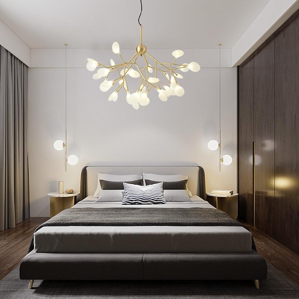 Modern Copper Sputnik Chandelier LED 45 Lights Creative Design