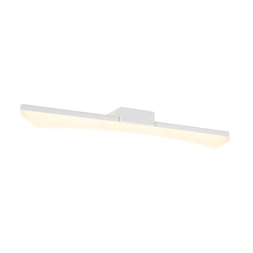 Ultra-Sleek Curved Linear LED Vanity Light for Modern Bathrooms, Contemporary Bathroom Lighting Fixture, Energy-Efficient LED Vanity Light, Stylish Curved LED Wall Sconce, Modern Home Decor Lighting, Brushed Nickel Finish Bathroom Light, Adjustable Bright