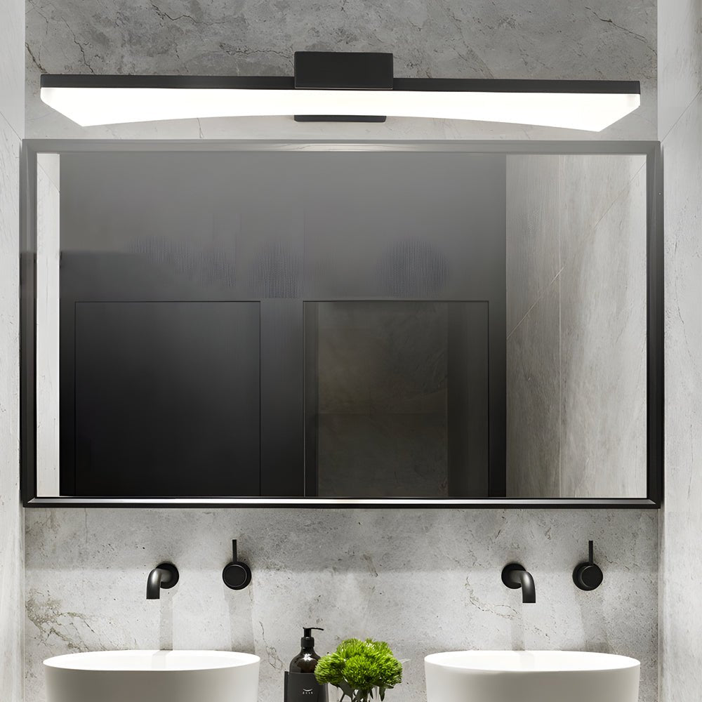 Ultra-Sleek Curved Linear LED Vanity Light for Modern Bathrooms, Contemporary Bathroom Lighting Fixture, Energy-Efficient LED Vanity Light, Stylish Curved LED Wall Sconce, Modern Home Decor Lighting, Brushed Nickel Finish Bathroom Light, Adjustable Bright