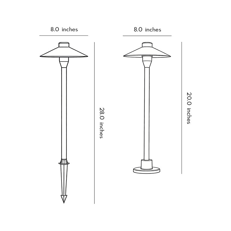Modern LED Umbrella Path Lamp - Outdoor Landscape Lighting