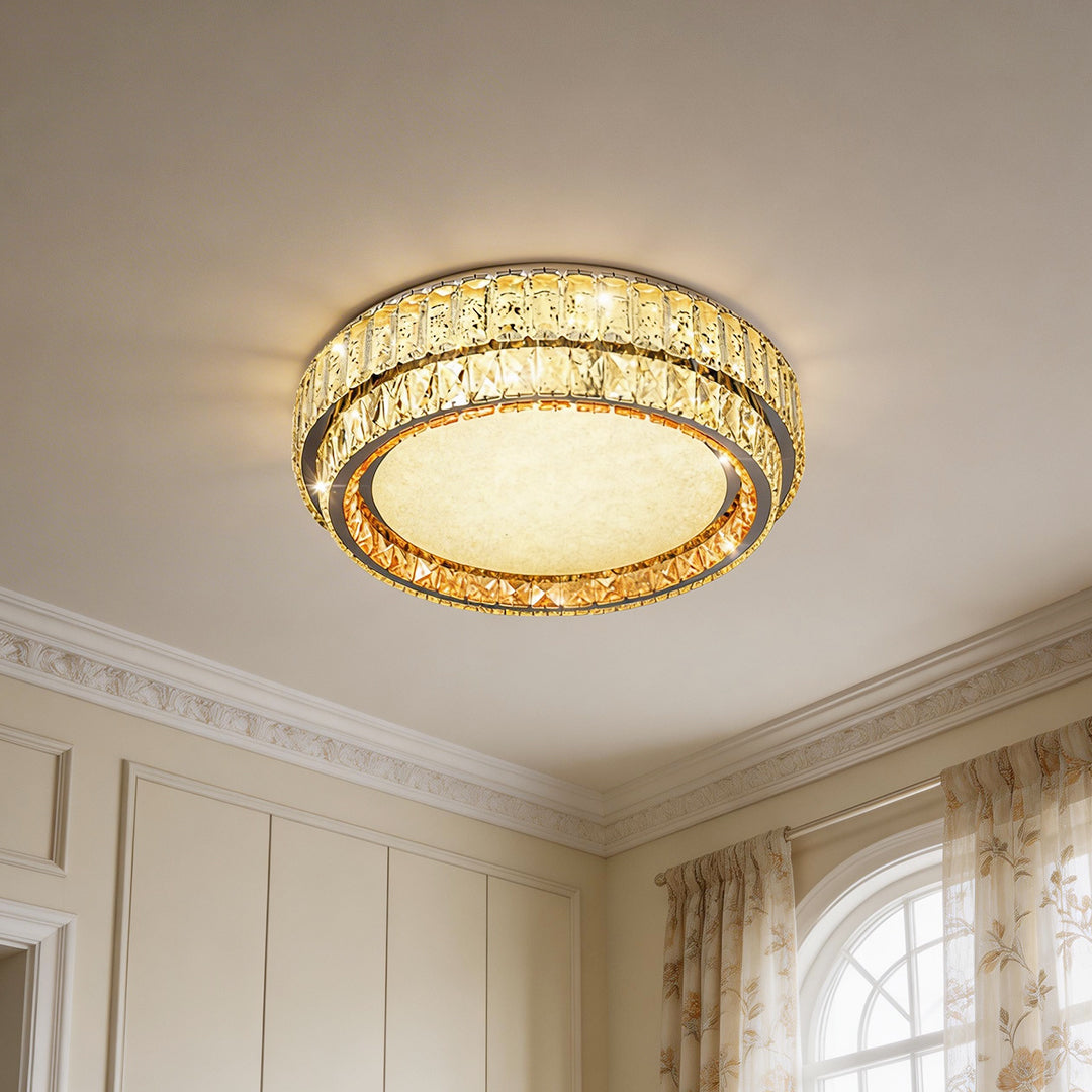 Contemporary Full-Spectrum Eye-Care Flush Mount Lighting Lamp