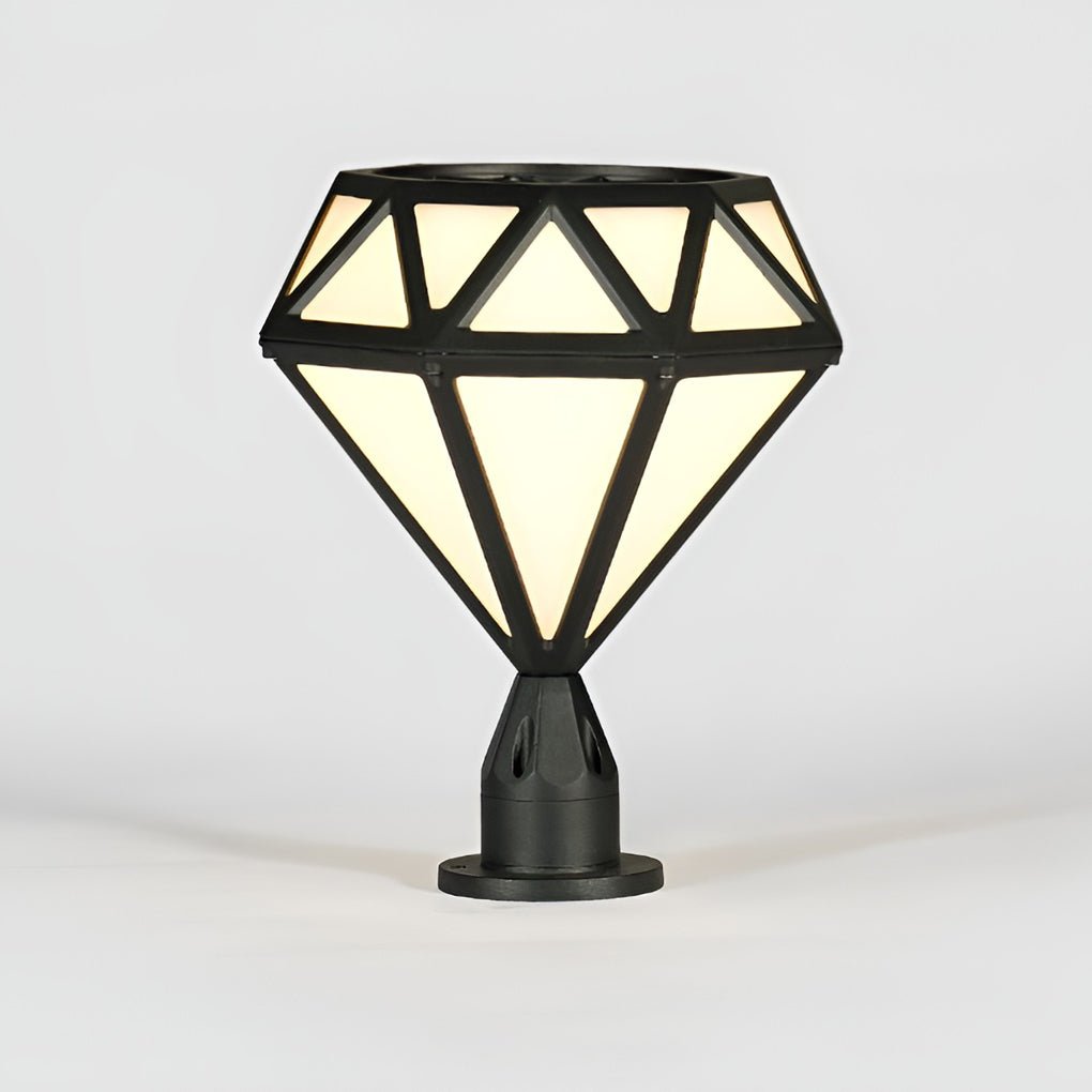 Modern Diamond-Shaped LED Waterproof Outdoor Pillar Lights