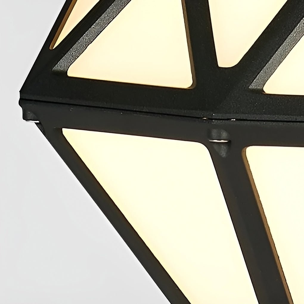 Modern Diamond-Shaped LED Waterproof Outdoor Pillar Lights