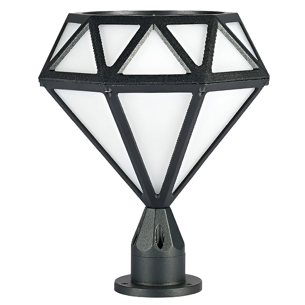 Modern Diamond-Shaped LED Waterproof Outdoor Pillar Lights
