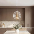 Glass Ball Pendant Light - Perforated Metal Cone Ceiling Fixture, Chic Modern Lighting