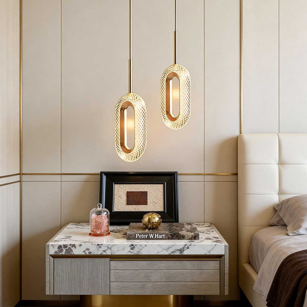 Unique Minimalist LED Pendant Light - Modern Metal Ceiling Fixture
